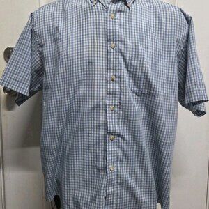 Van Heusen Mens Button Up Shirt Large Plaid Vintage